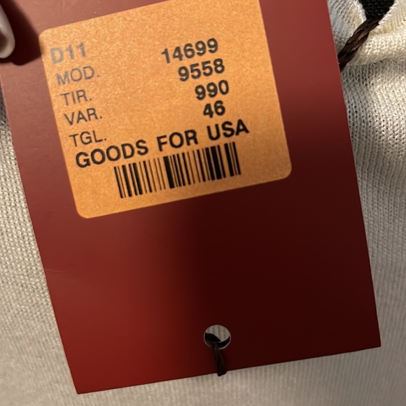 ETRO blouse crean and pink súper elegante size 46 - Picture 5 of 5